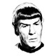 Shirt Mr Spock blanc pour homme et femme