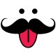 Shirt Mr Moustache blanc pour homme et femme