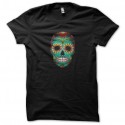 Shirt skull art noir pour homme et femme