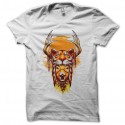 Shirt animaux artistique blanc pour homme et femme