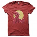 Shirt Moon and skull rouge pour homme et femme