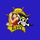 Shirt luffy de one piece drapeau pirate bleu pour homme et femme