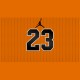 Shirt michael jordan number 23 orange pour homme et femme