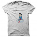 Shirt superman adolescent blanc pour homme et femme