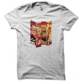 Shirt les quatre fantastiques blanc pour homme et femme