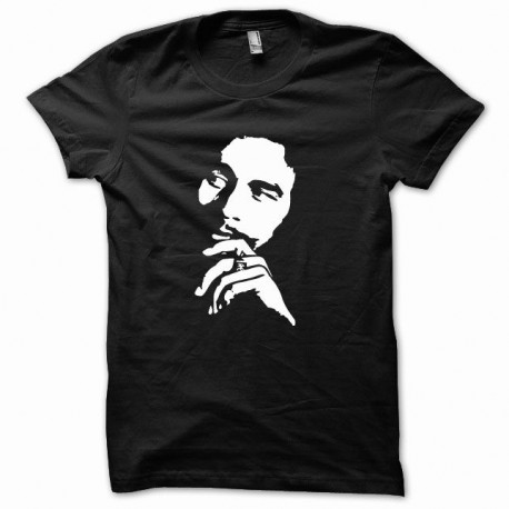 Shirt Bob Marley blanc/noir slim fit pour homme et femme