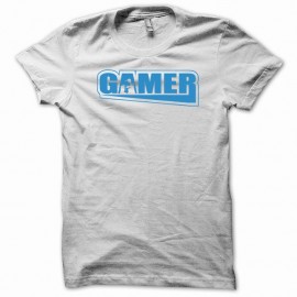 Shirt Gamer console paddle blanc slim fit pour homme et femme