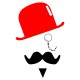 Shirt Mr moustache blanc pour homme et femme