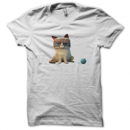 Shirt Grumpy Cat blanc pour homme et femme