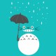 Shirt rain totoro bleu ciel pour homme et femme