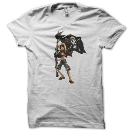 Shirt one piece luffy blanc pour homme et femme