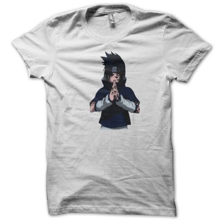 Shirt naruto sasuke blanc pour homme et femme