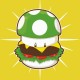 Shirt magic burger mushroom jaune pour homme et femme