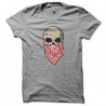 Shirt skull and bandana gris pour homme et femme