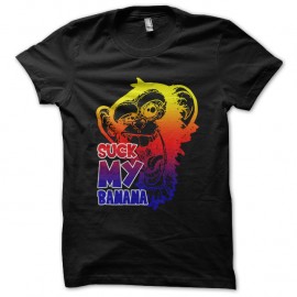 Shirt Suck my banana noir pour homme et femme