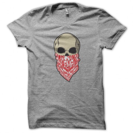 Shirt skull and bandana gris pour homme et femme