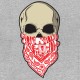Shirt skull and bandana gris pour homme et femme