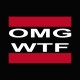 Shirt OMG WTF? noir slim fit pour homme et femme