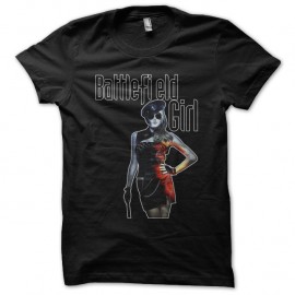 Shirt Battlefield Girl noir pour homme et femme