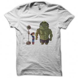 Shirt avengers sous la pluie parodie totoro blanc pour homme et femme