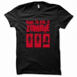 Shirt How to kill a zombie rules rouge/noir pour homme et femme
