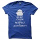 Shirt eric cartman keep calm and respect my authority bleu pour homme et femme