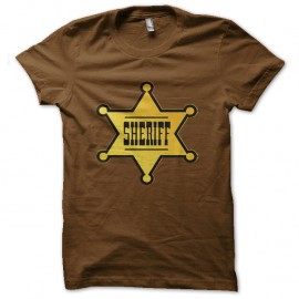 Shirt Etoile de Sheriff marron pour homme et femme