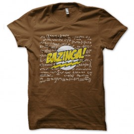 Shirt bazinga avec calcules physique chimie marron pour homme et femme