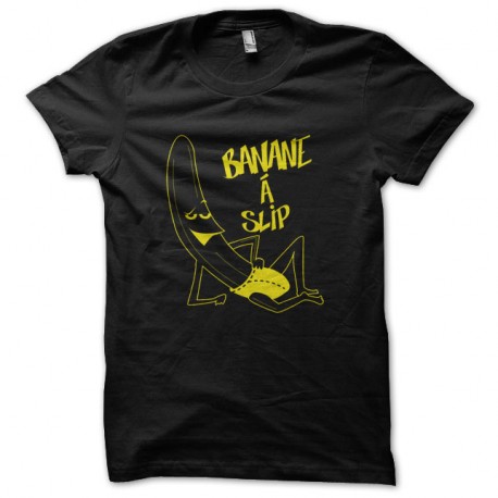 te shirt Banane a Slip noir pour homme et femme