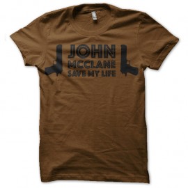Shirt John Macclane marron pour homme et femme