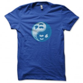 Shirt Ghost Yin Yang bleu pour homme et femme