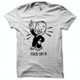 Shirt fuck off humour blanc pour homme et femme