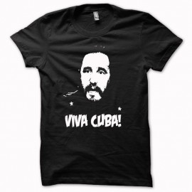 Shirt Fidele castro CHE Guevara blanc/noir slim fit pour homme et femme