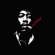 Shirt Jimi Hendrix blanc/noir pour homme et femme