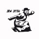 Shirt Jew Jitsu karaté hébreux noir/blanc pour homme et femme