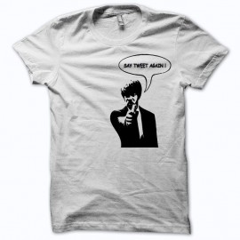 Shirt tweeter pulp fiction parodie noir/blanc pour homme et femme