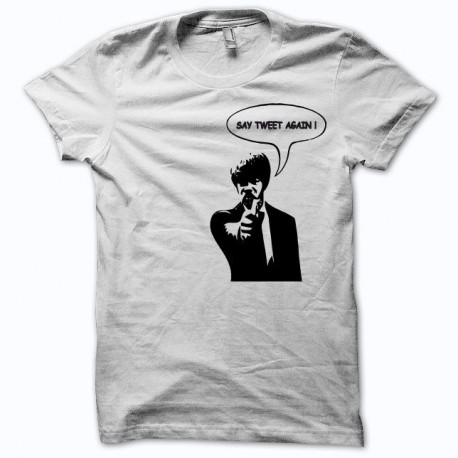 Shirt tweeter pulp fiction parodie noir/blanc pour homme et femme