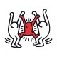 Shirt houra keith haring blanc pour homme et femme