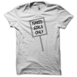 Shirt PROJET X naked girls only blanc slim fit pour homme et femme
