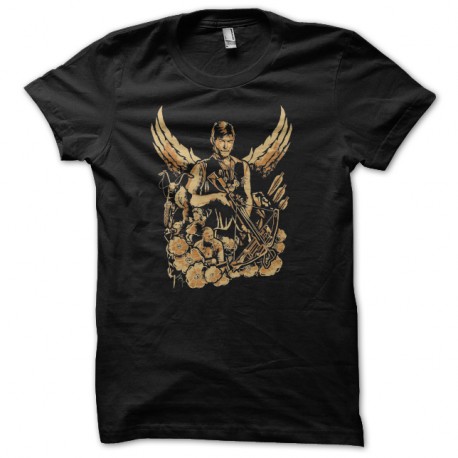 Shirt daryl angel walking dead noir pour homme et femme