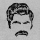 Shirt patron des moustaches gris pour homme et femme