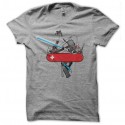 Shirt couteau suisse de geek gris pour homme et femme