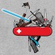 Shirt couteau suisse de geek gris pour homme et femme