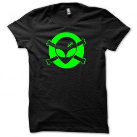 Shirt U.F.O Roswell techno vert/noir slim fit pour homme et femme