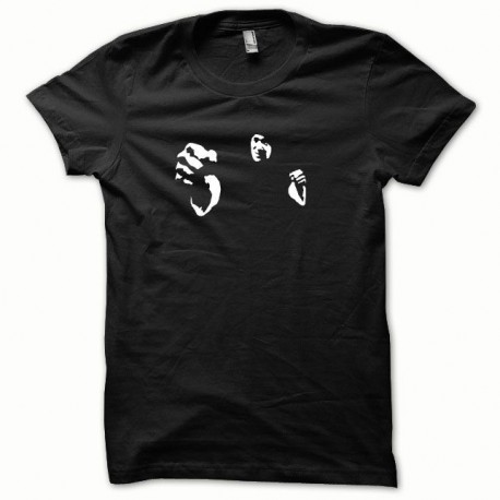 Shirt Bruce Lee blanc/noir slim fit pour homme et femme