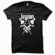 Shirt bikers sataniste légion 666 blanc/noir pour homme et femme