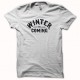 Shirt winter is coming Le Trône de fer de base noir/blanc pour homme et femme