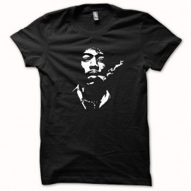 Shirt Jimi Hendrix blanc/noir pour homme et femme