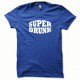 Shirt Super Drunk blanc/bleu royal pour homme et femme