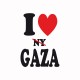 Shirt I love gaza ny barré version basic blanc pour homme et femme